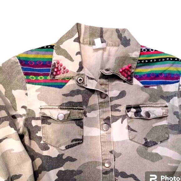 Disney D-Signed Girls Camo Shacket Size L - Picture 8 of 8